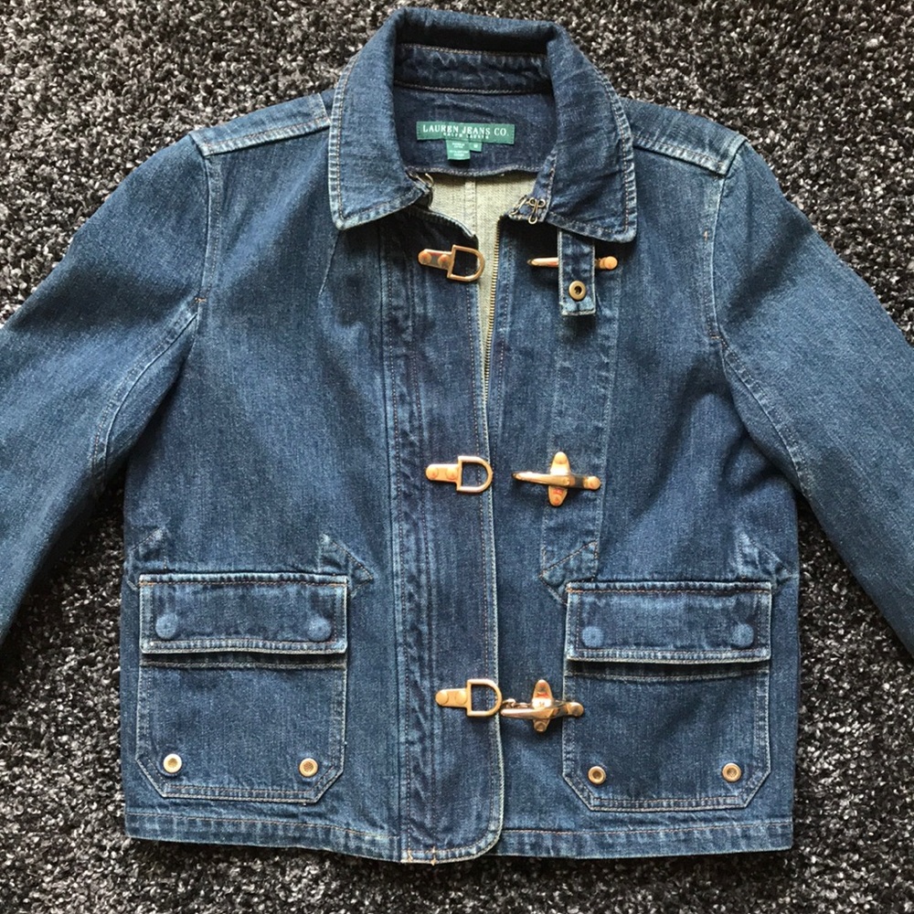 Ralph Lauren Jeans Co Jacket w Brass - Barely Worn
